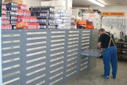 The parts department at J&I is clean and organized, leading to increased efficiency.