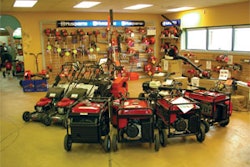 The fastest-moving parts are showcased on a wall display as customers enter the second tier of the showroom.