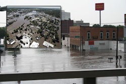 The flood waters reached the top of their store’s windows at its peak.