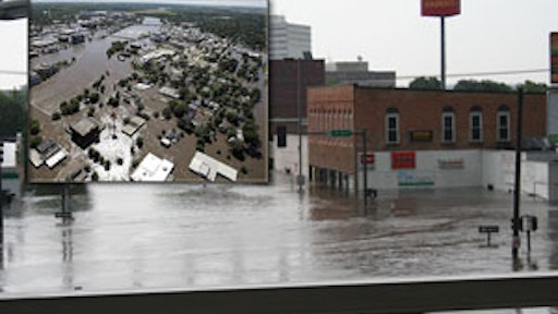 The flood waters reached the top of their store’s windows at its peak.