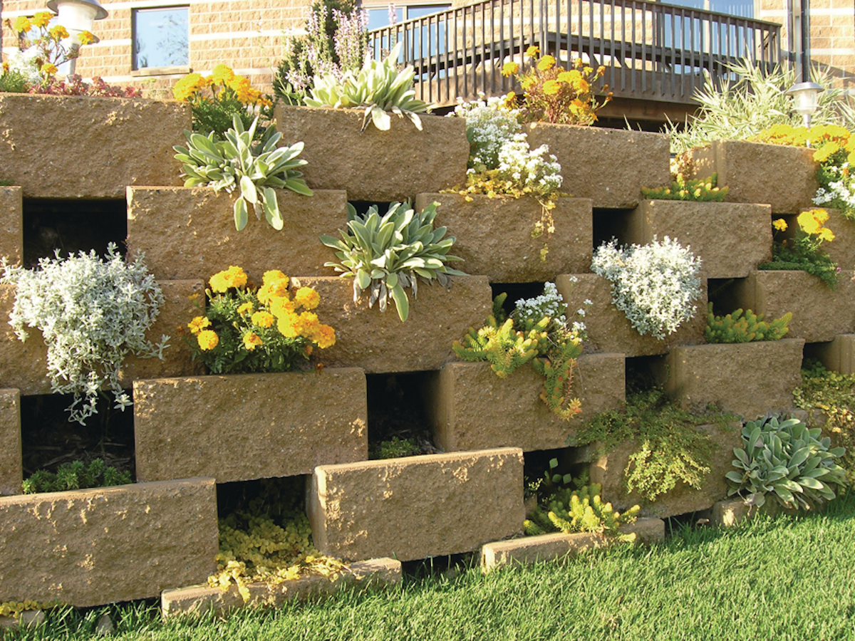 VersaGreen Plantable Wall System From VersaLok Retaining Wall