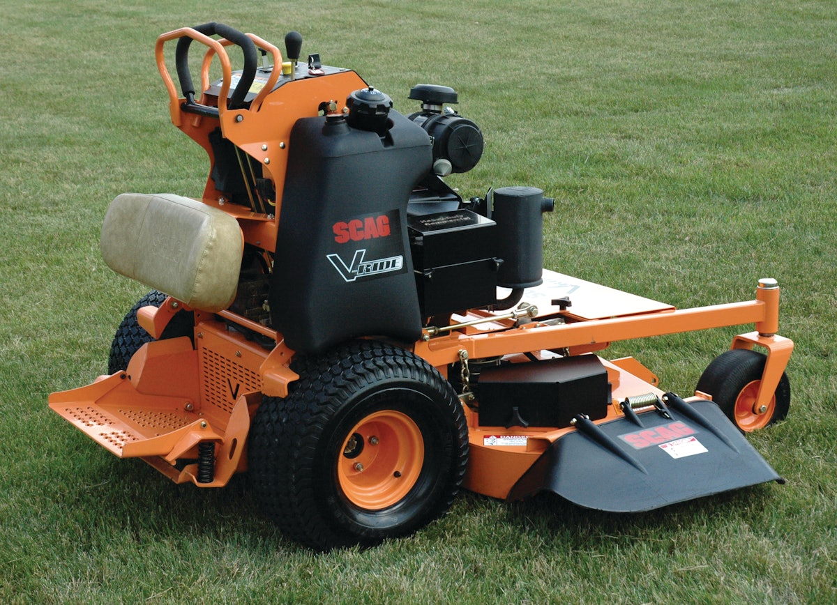 Scag V Ride Stand on Mower From Scag Power Equipment Inc. Green Industry Pros