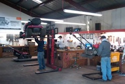 Tim Peterson's service department in his San Luis Obispo, CA, dealership.
