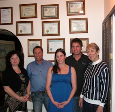 From left: Leah LaBarge, office manager; David Spector, co-owner; Kyla Spector, purchasing/events/admin; Louis Spector, operations manager; Louise Rogers, administrative.