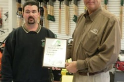 Left to right: Rick Thomas, Virginia Outdoor Power Equipment Company general manager and Nathan Antons, national sales manager for SourceOne Outdoor Power Equipment.