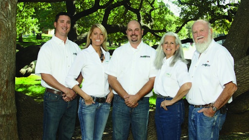 The Heart of Texas family management team, from left: Ben Pamplin, vice president and chief operating officer; Leah Pamplin, human resources manager; Tony Gallagher, president and chief executive officer; Carol Rowald, owner and chairman; Doug Rowald, owner and chief financial officer.