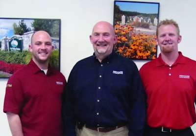 From left: Kyle Bakhuyzen, vice president of operations; Dirk Bakhuyzen Jr., founder and president and LEED AP; Dirk Bakhuyzen III, vice president.