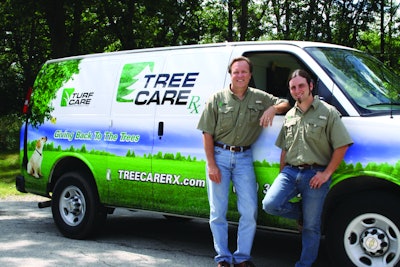 Kevin Vogeler (left) and Dan O’Brien of Turf Care Enterprises. Based in Barrington, IL, the company has been servicing the Chicagoland area since 1986.