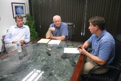 Peter Burton and Fred Whyte of STIHL Inc., and Gregg Wartgow of Yard & Garden and greenindustrypros.com.