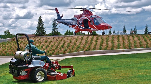 The conversion to propane-powered mowers is expected to save the company over $100,000 in operating costs over the next five years.