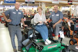 Jim Jr. (who manages the commercial accounts and demos) stands alongside Sharon and Jim Preuss.