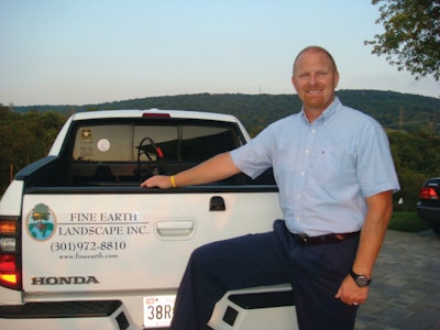 Joel Hafner, president of Fine Earth Landscape in Poolesville, MD