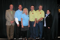 From left: John Horn with Gravely, Darryl and Allison Orr with Pacific Landscapes, Brian and Phil Humphreys with Humphreys' Outdoor Power, and Anita Gambill with STIHL.