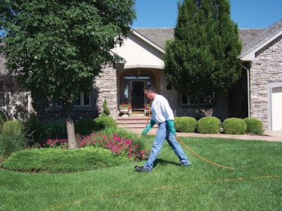 Lawn Care Tech Spraying