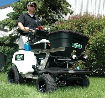 Stand-on sprayer/spreader
