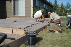 Homeowners aren't putting in hardscapes because they want to get rid of grass. They simply have the room and want to extend their homes.
