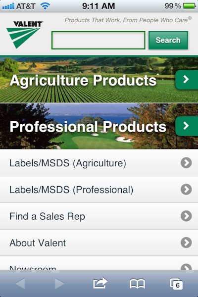 Valent Mobile Site Photo