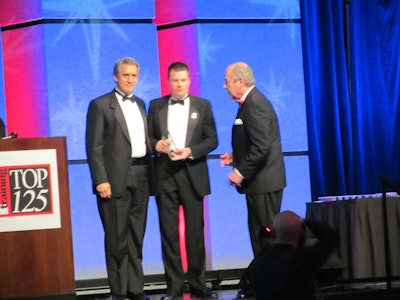 ValleyCrest’s Parke Kallenberg (left) and Mark Lenahan (center) receive 2012 Top 125 Award from Training magazine