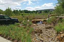 The Novus SITES pilot project features stormwater retention features, and is a great example of how designer and maintenance contractor can work together to develop a sustainable landscape. Visit www.sustainablesites.org for more information on SITES.
