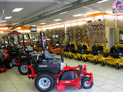 Zero Turnmowerdisplay
