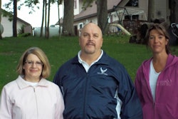 Pictured left to right are: Jeanne Heft, Richard Heft and Teri Vogt, coordinator of The Ultimate Yard Makeover Contest.