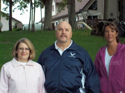Pictured left to right are: Jeanne Heft, Richard Heft and Teri Vogt, coordinator of The Ultimate Yard Makeover Contest.