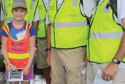 PBI/Gordon staff who participated in the Renewal & Remembrance volunteer event at Arlington National Cemetery (from left): Gary Custis, Jim Goodrich, Ray Funkhouser, Scott Wanzor and Shelby Wanzor (front).