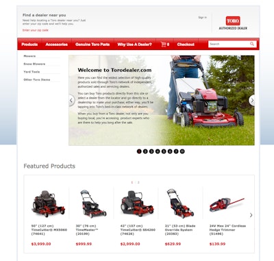 Toro Dealer Website Online Shopping