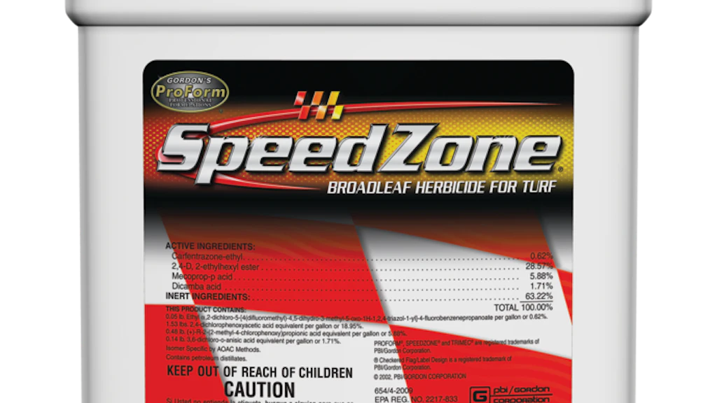 SpeedZone Broadleaf Herbicide From: PBI-Gordon Corporation | Green ...