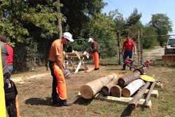 Dealers had the opportunity to try out efco brand products such as chainsaws.