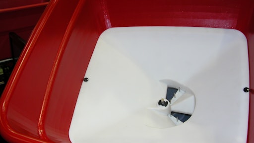 The new EarthWay Flex-Select system features removable trays to quickly switch from regular to low or high output.