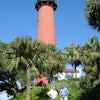 Bruce Dawson (left) of the Bureau of Land Management and Ron Vekeman, project manager from Rood Landscape, at the Jupiter Lighthouse site.