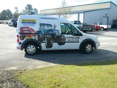 When they decided they wanted to offer the mobile parts service, the company purchased a vehicle for delivery. The parts delivery van also serves as a moving billboard for the business, outfitted with businesses advertisements.