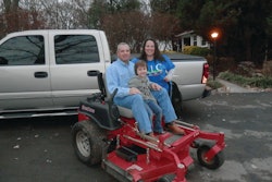 Ken Hennebert with wife Sarah and daughter Kenna.