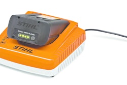 Stihl claims an approximate 35-minute charge time for its AP 160 using its higher-end AL 300 rapid charger.