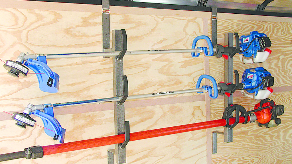 Diy String Trimmer Rack RA-5 - 3-Place Trimmer Rack From: Rack'em Mfg. | Green Industry Pros
