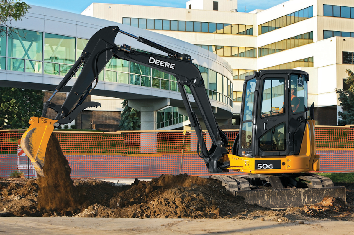 50g And 60g Compact Excavators From John Deere Construction Green Industry Pros