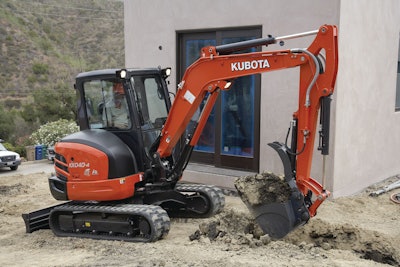 The KX040-4 excavator from Kubota.
