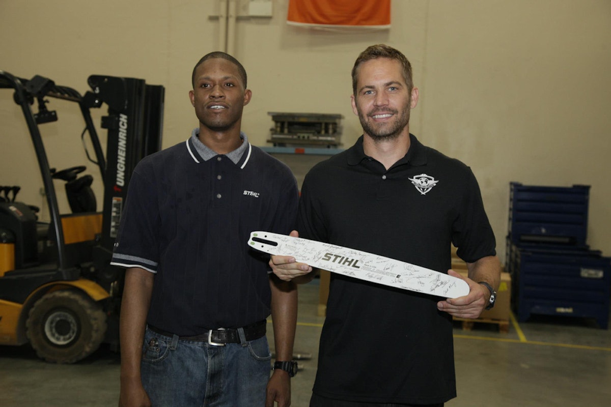 Paul Walker And Reach Out Worldwide Visit Stihl Inc Green Industry Pros