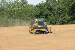 John Deere says its E-Series of compact track loaders have good slope-handling capabilities.