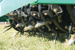 The size of the tine opening and the area where the tine is ejected is very critical to the design of the tine and the quality of the core that you pull.