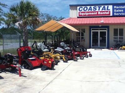 Display rental equipment outside the dealership to catch the eye of passersby.