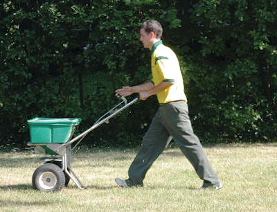 Applying fertilizer in fall will result in a healthier spring lawn.