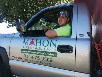 Adam Mahon of Mahon Property Maintenance in Louisville, OH.