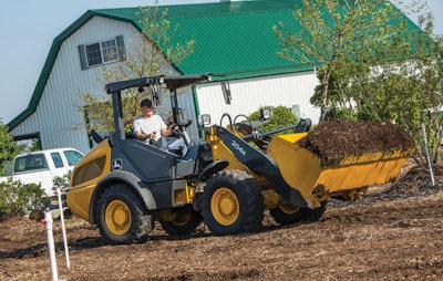 The John Deere 204K (59 hp/ 44kW) Compact Wheel Loader