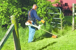 Handheld brushcutters/clearing saws like Stihl's FS 360 C-E can help landscapers tackle heavier growth on remote areas of certain properties.