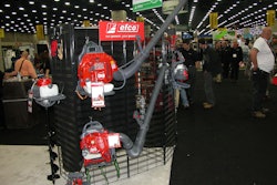 efco's booth at GIE+EXPO 2013 featured backpack blowers and many other products.