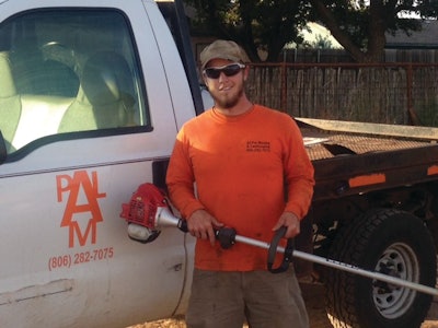 Nathan Mitchell of All-Pro Mowing & Landscaping in Amarillo, TX