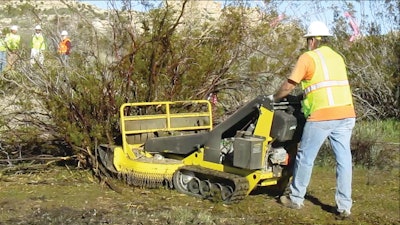 The Brush Blazer from PECO can tackle trees up to 4 inches in diameter