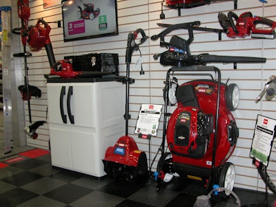 Toro's new Recycler mower with SmartStow was on display at GIE+EXPO 2013.